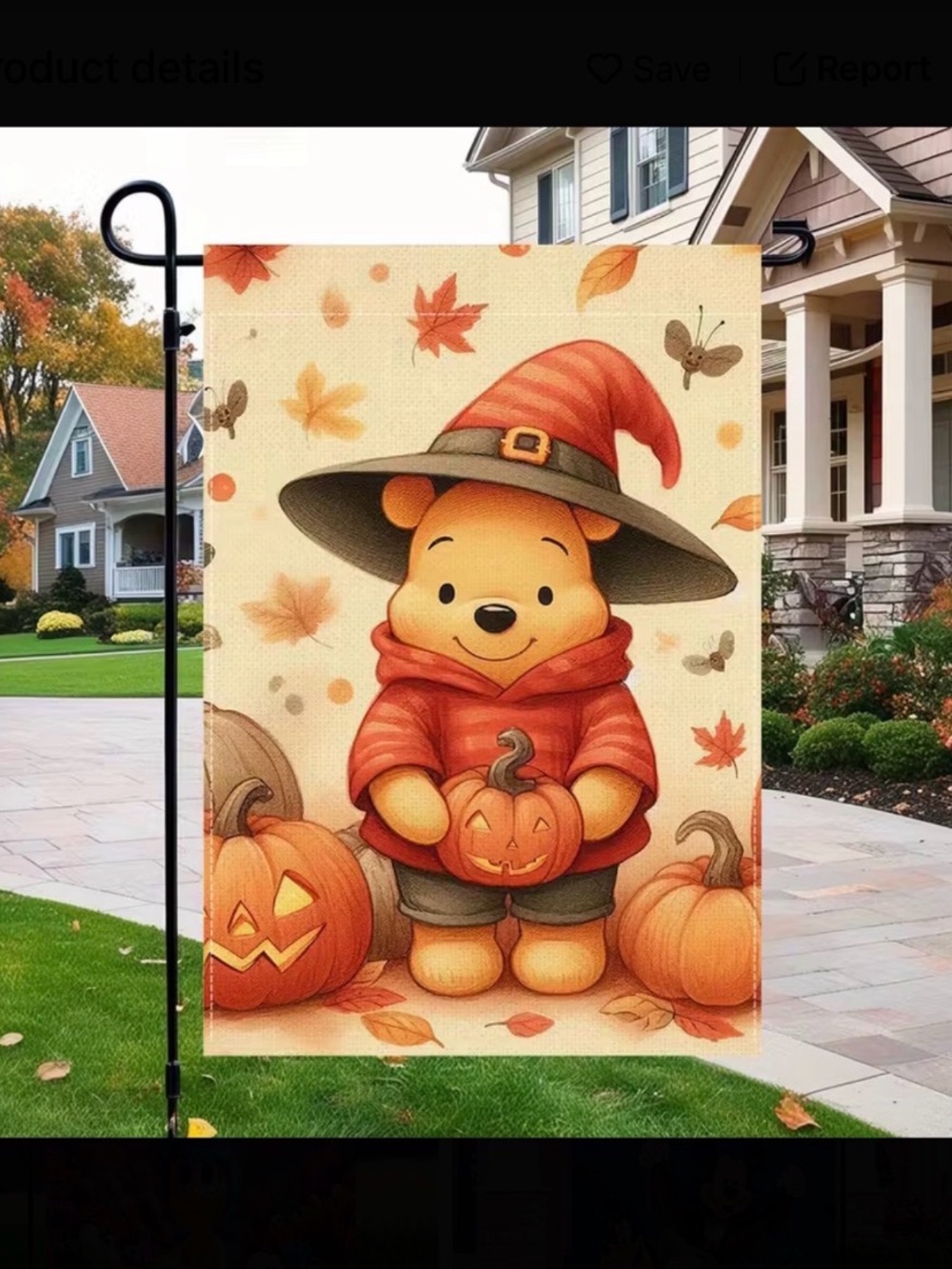 Fall Winnie The Pooh Flag